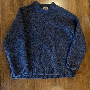L.L.Bean 100% Lambs Wool Navy Men’s Pullover Sweater XL 237769